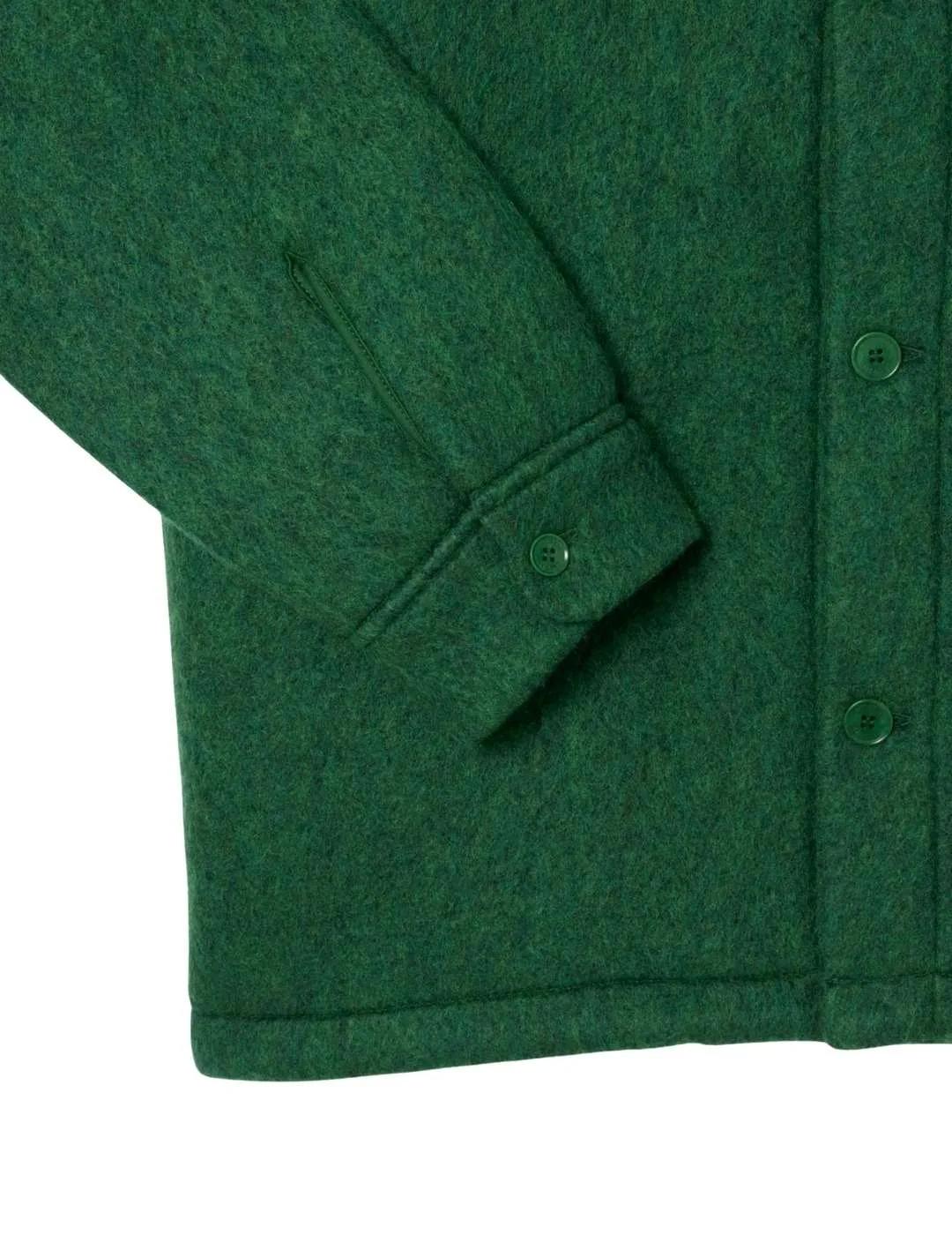 Lacoste Sobrecamisa de paño mezcla lana Verde