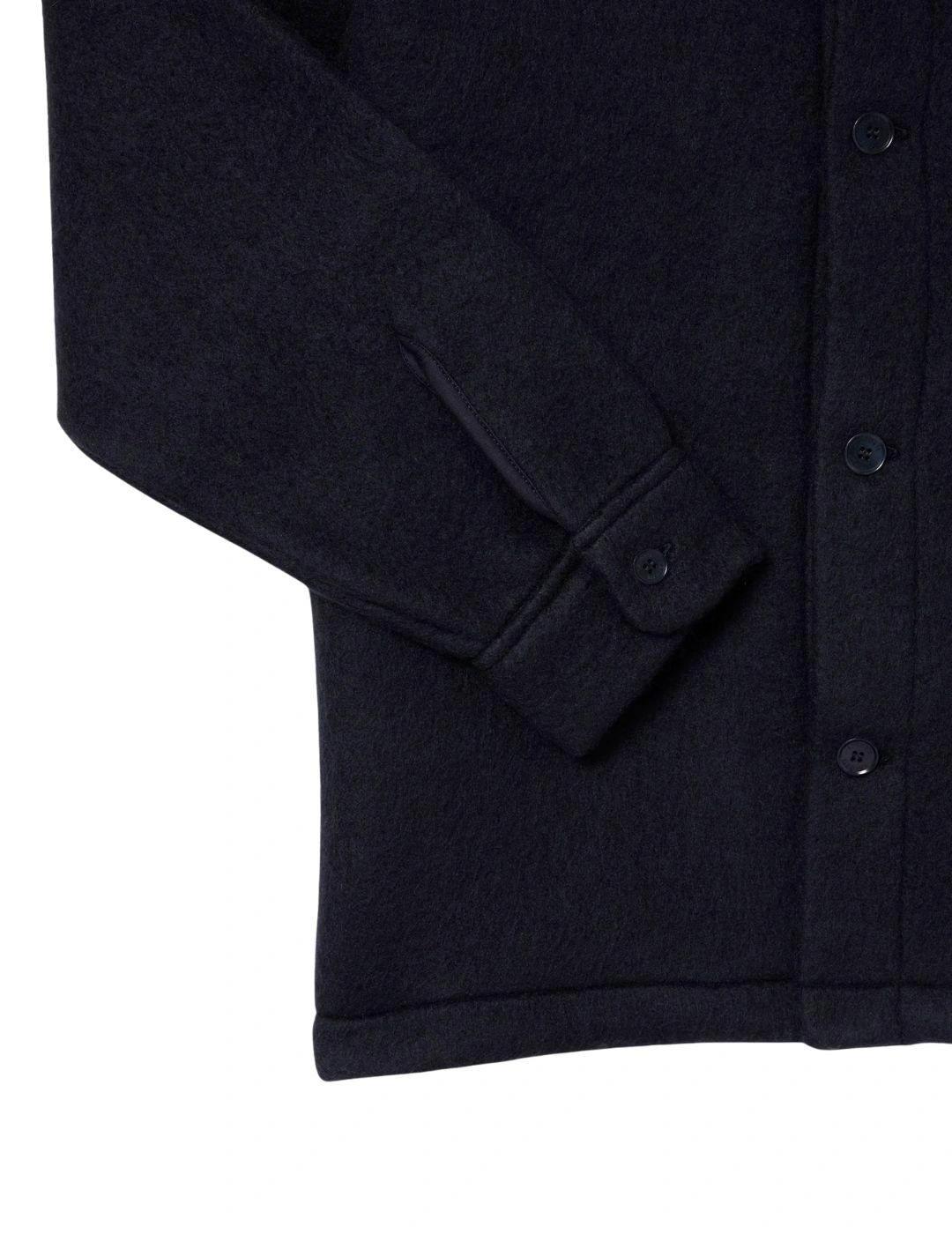 Lacoste Sobrecamisa de paño mezcla de lana Marino