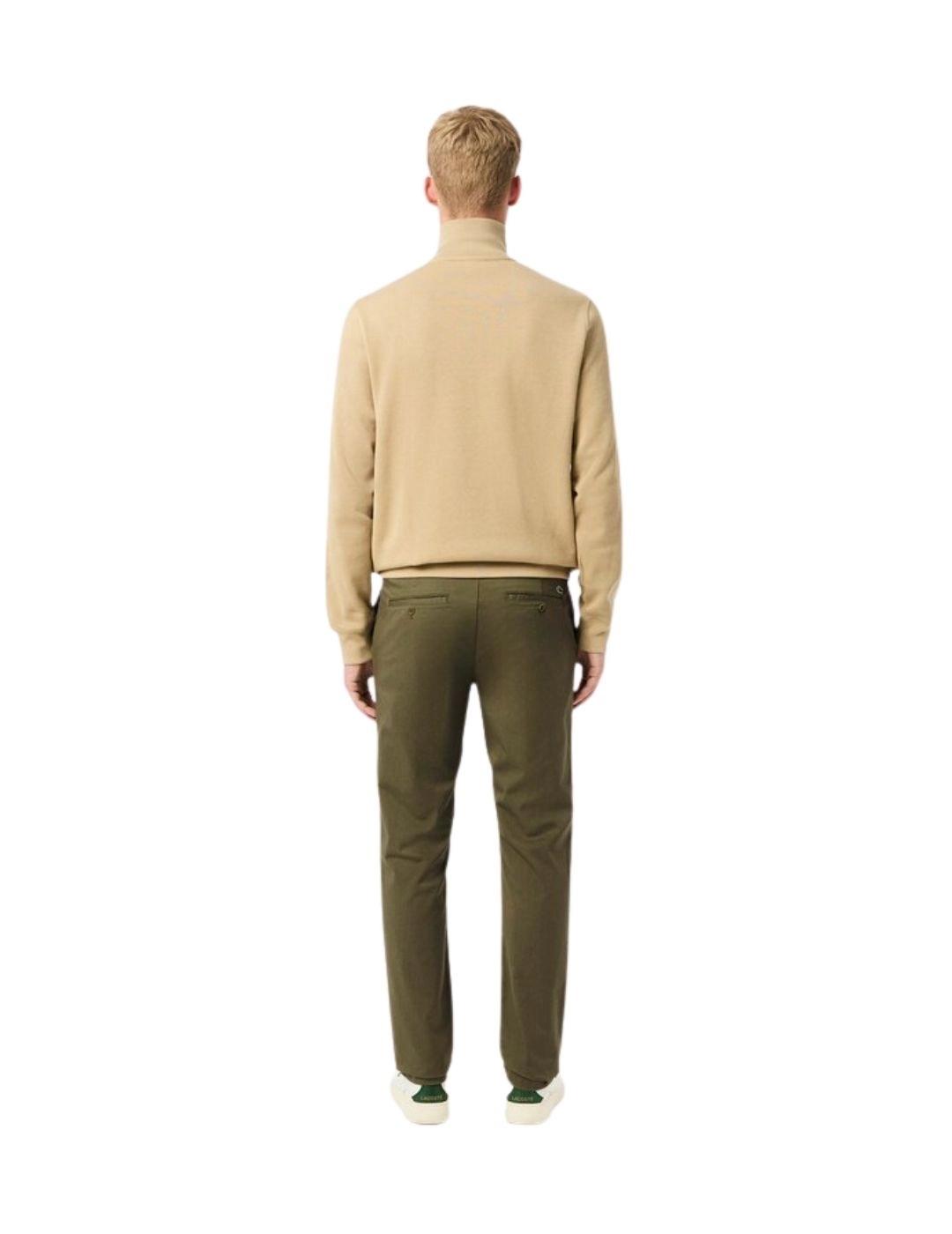 Lacoste Pantalón chino slim fit de algodón Verde