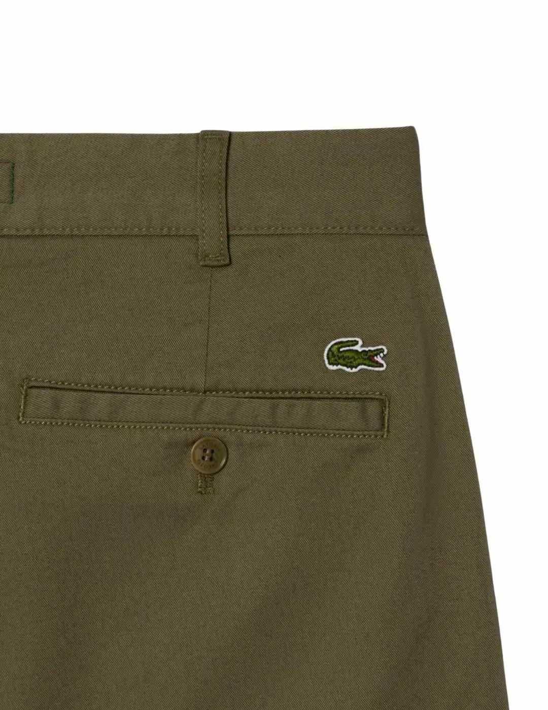 Lacoste Pantalón chino slim fit de algodón Verde