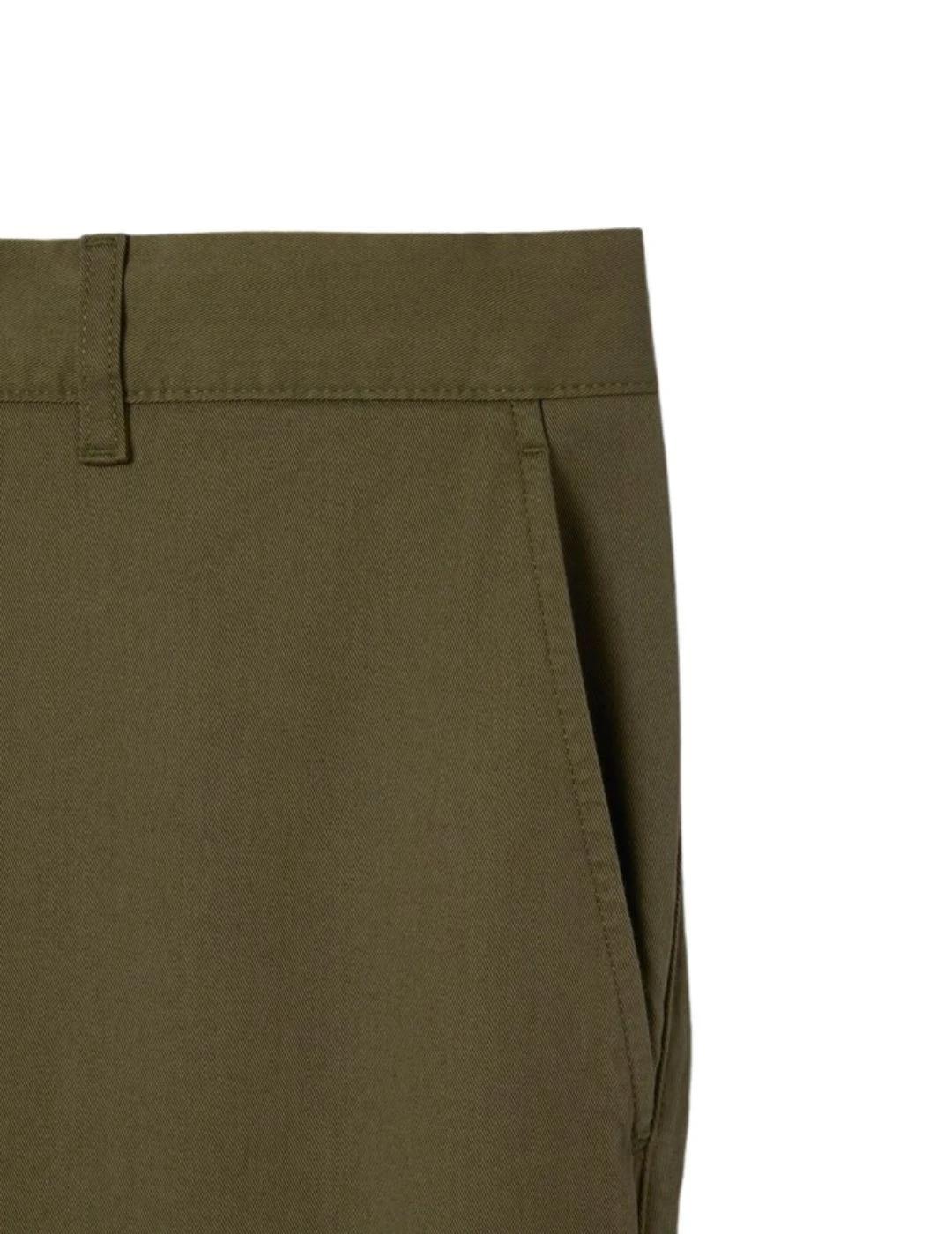 Lacoste Pantalón chino slim fit de algodón Verde