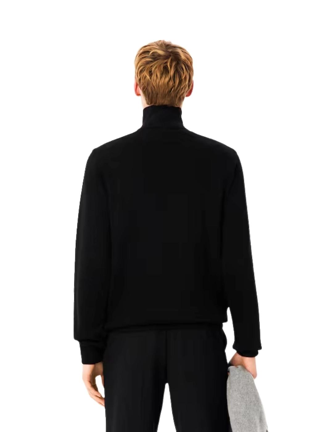 Lacoste Sudadera cuello alto y cremallera Negra