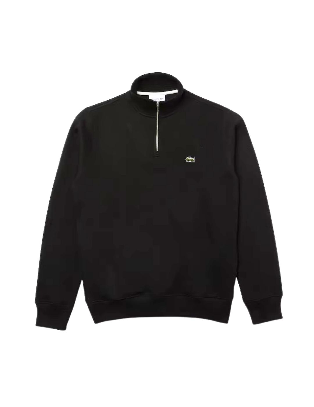 Lacoste Sudadera cuello alto y cremallera Negra