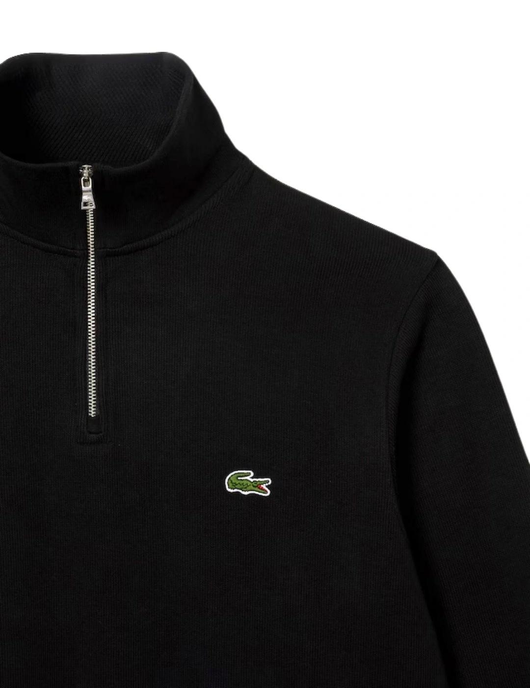 Lacoste Sudadera cuello alto y cremallera Negra