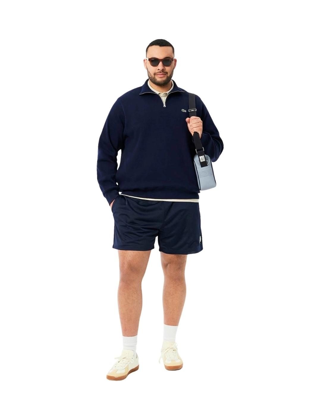 Lacoste Sudadera cuello alto y cremalllera Marino