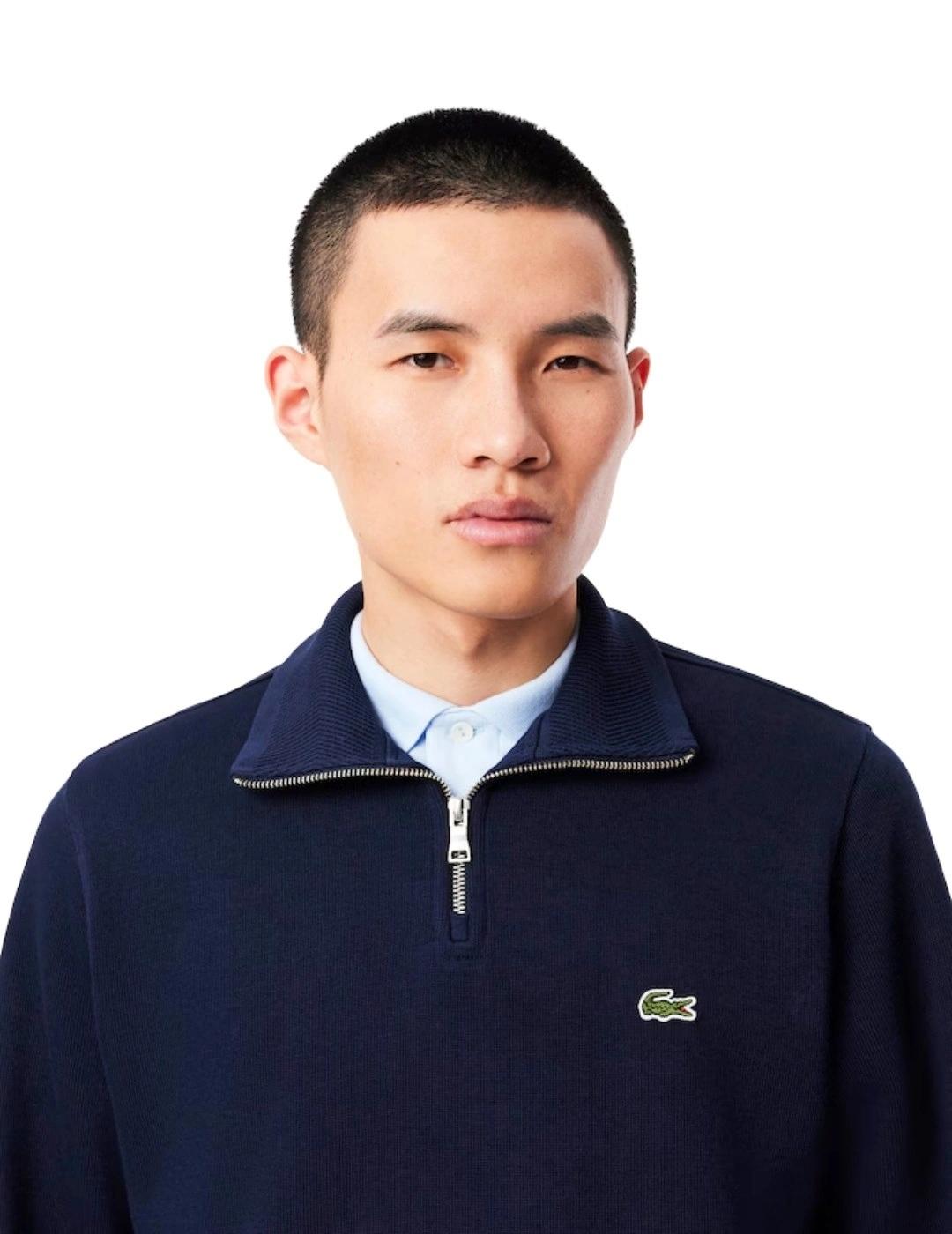 Lacoste Sudadera cuello alto y cremalllera Marino