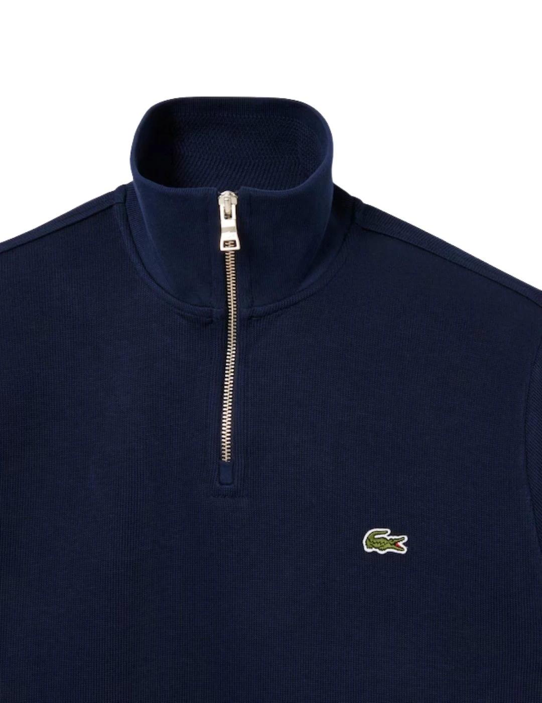 Lacoste Sudadera cuello alto y cremalllera Marino