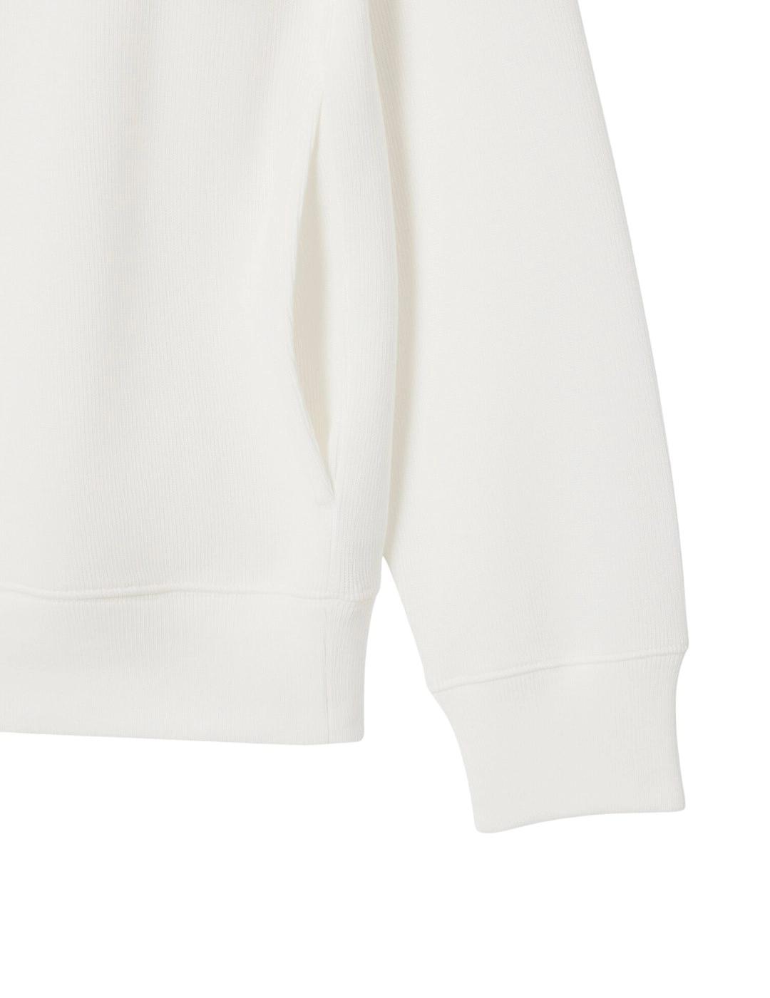Lacoste Sudadera cuello alto y cremallera Blanca