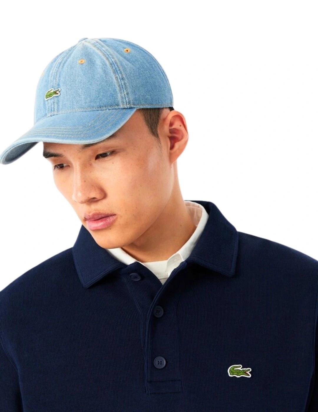 Lacoste Sudadera cuello polo canalé de algodón