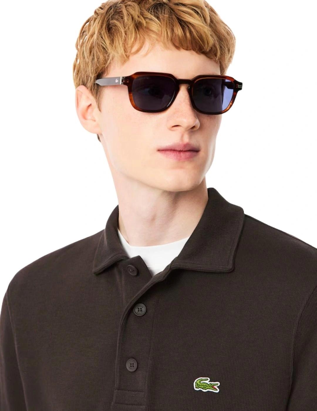 Lacoste Sudadera cuello polo canalé de algodón