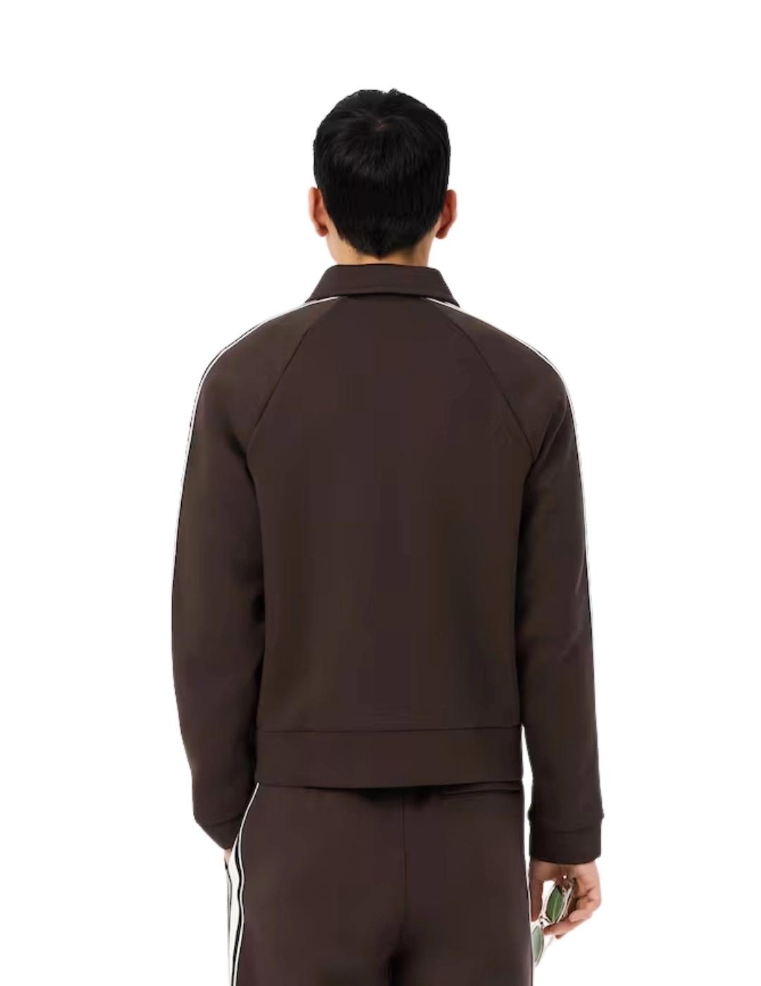 Lacoste Sudadera con cremallera fancesa Marrón