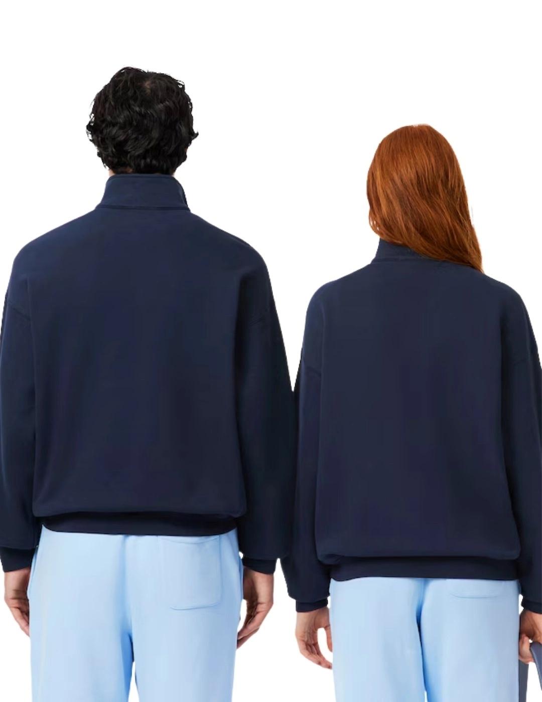 Lacoste Sudadera de felpa gruesa cremallera cuello