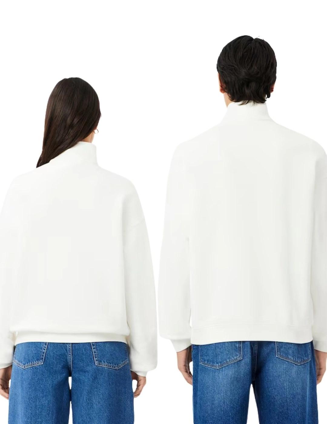 Lacoste Sudadera de felpa gruesa cremallera cuello