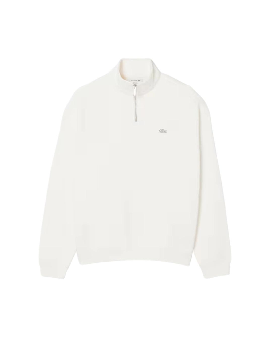 Lacoste Sudadera de felpa gruesa cremallera cuello