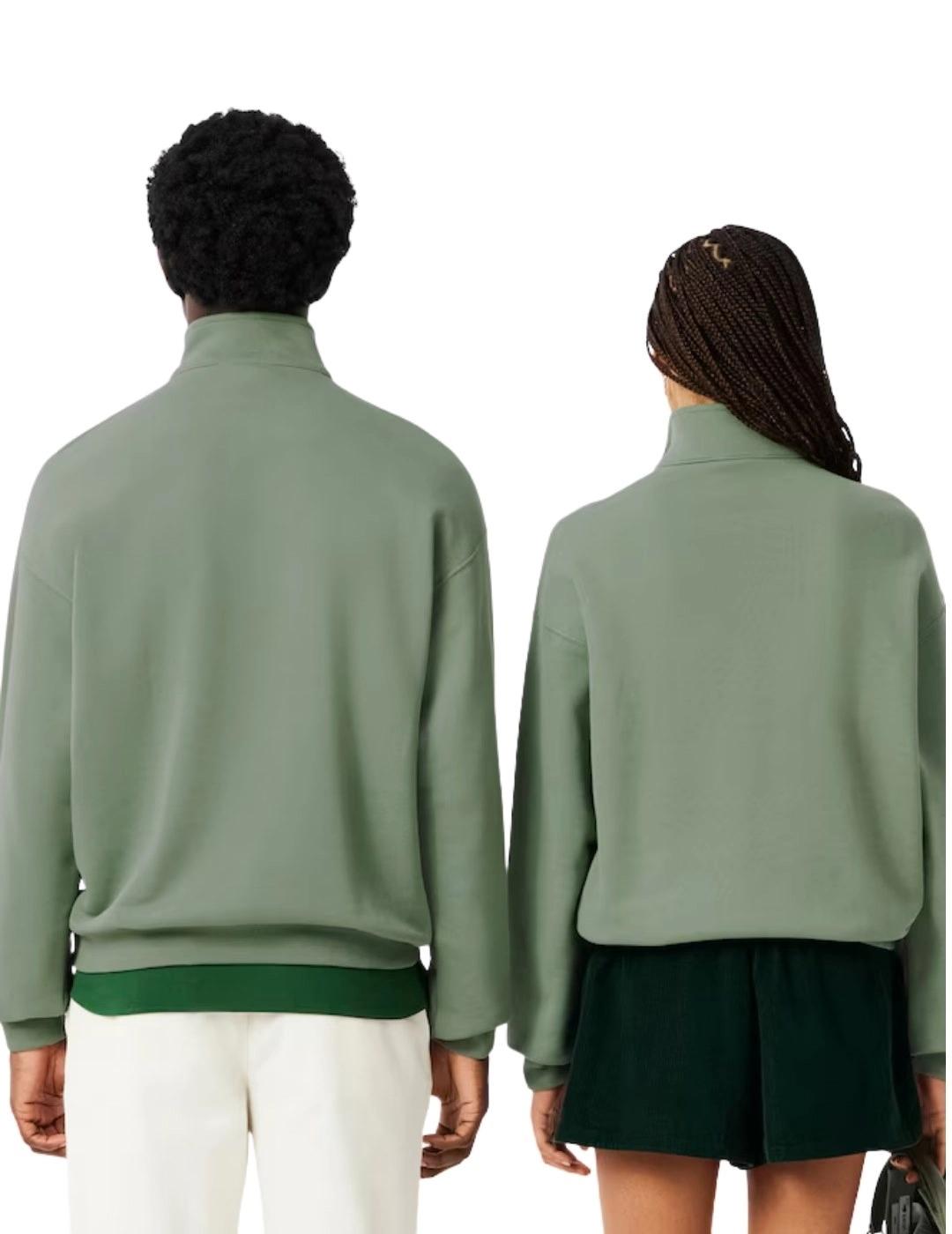 Lacoste Sudadera de felpa gruesa cremallera cuello