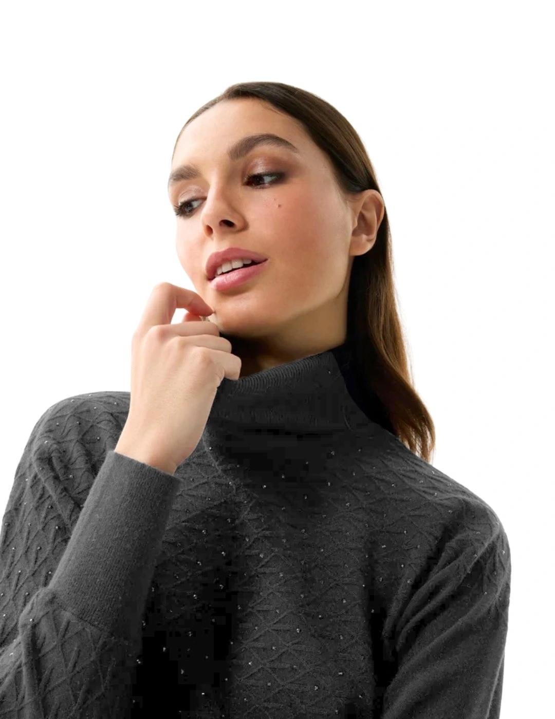 Leo & Ugo Jersey cuello alto Gris