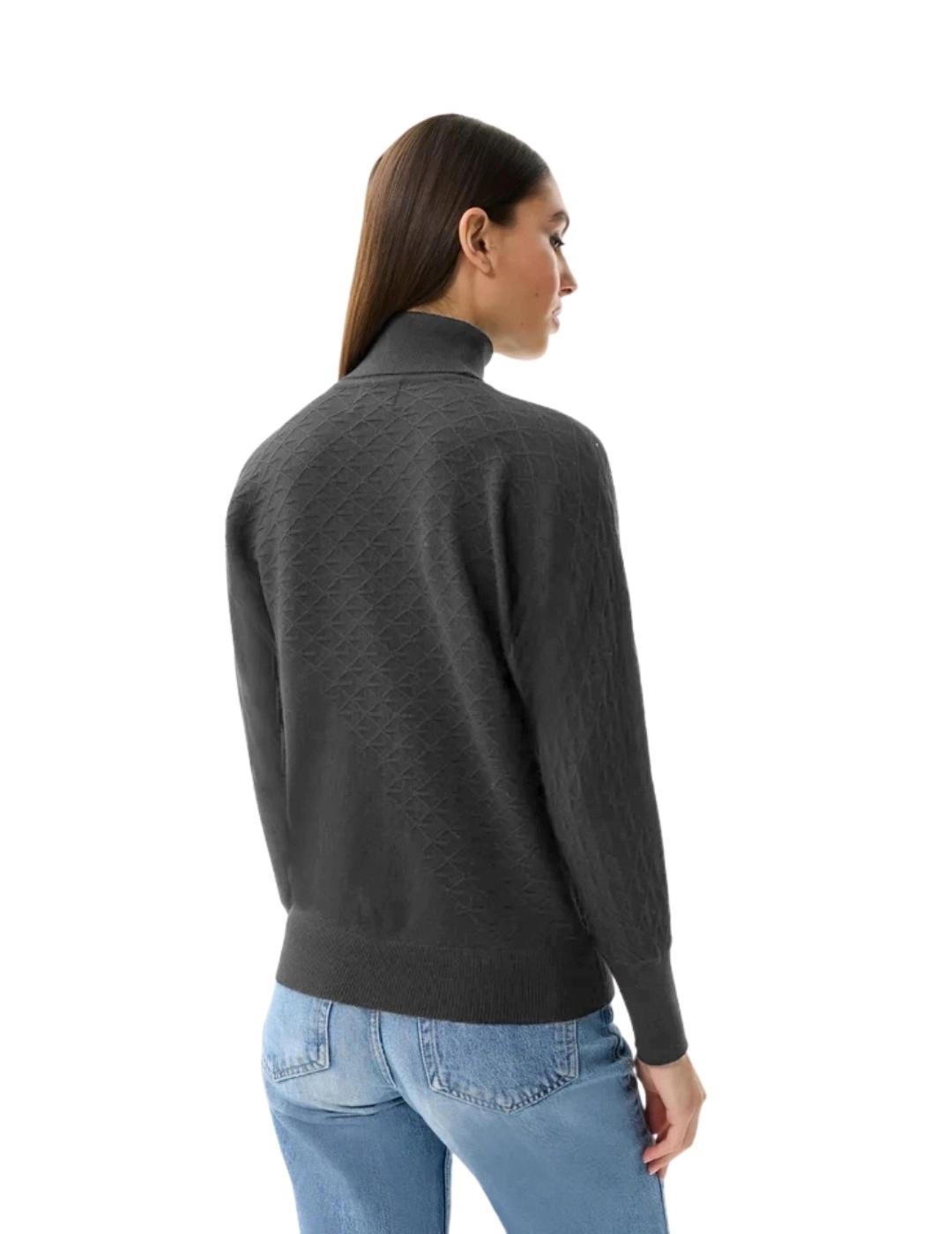 Leo & Ugo Jersey cuello alto Gris