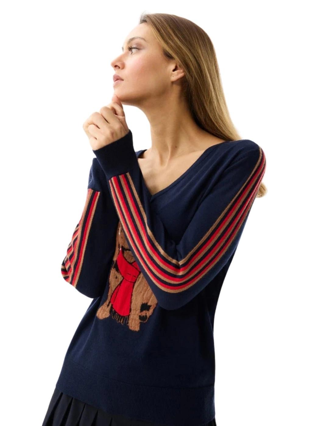 Leo & Ugo Jersey azul marino perro salchicha