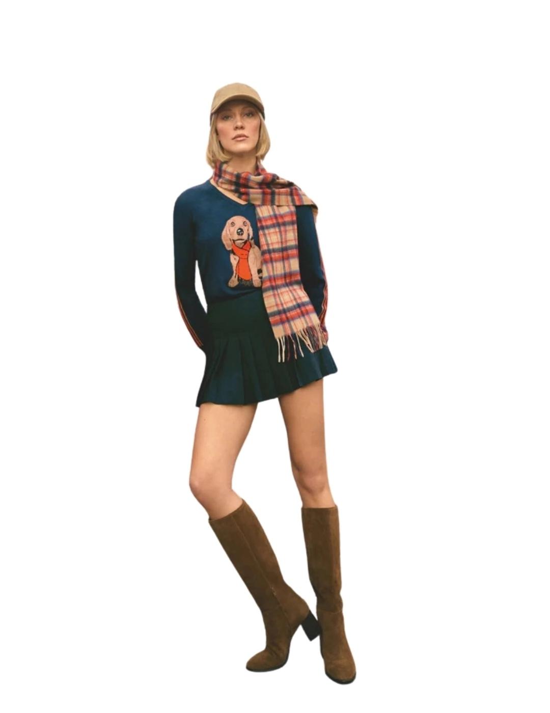 Leo & Ugo Jersey azul marino perro salchicha