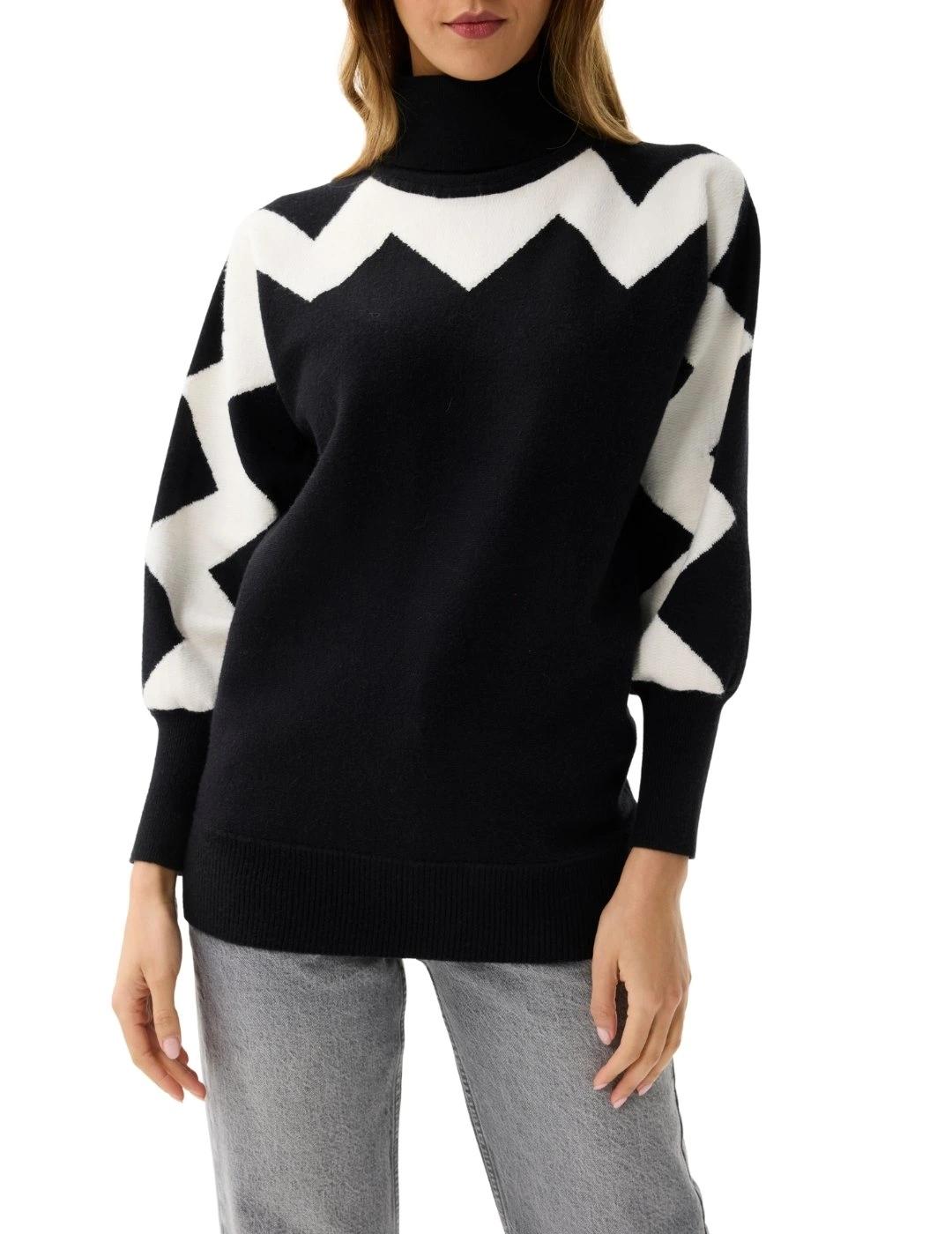 Leo & Ugo Jersey negro franja blanca