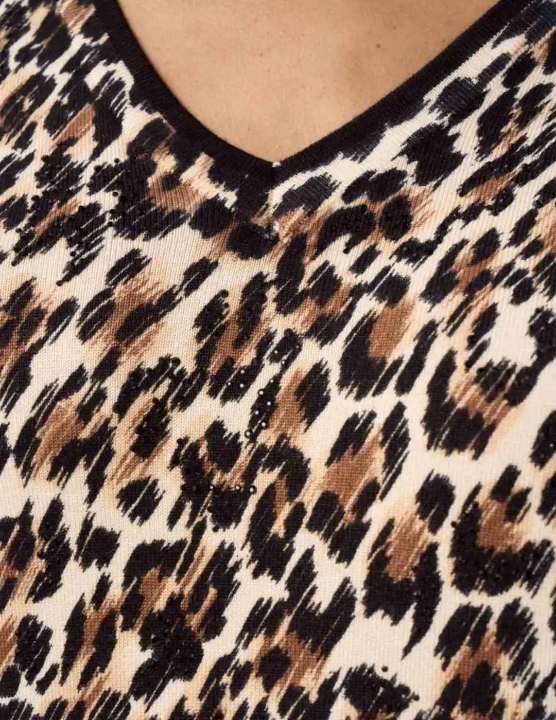 Leo & Ugo Jersey estampado leopardo