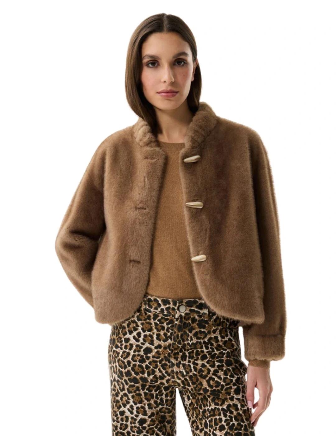 Leo & Ugo Chaqueta de pelo Camel