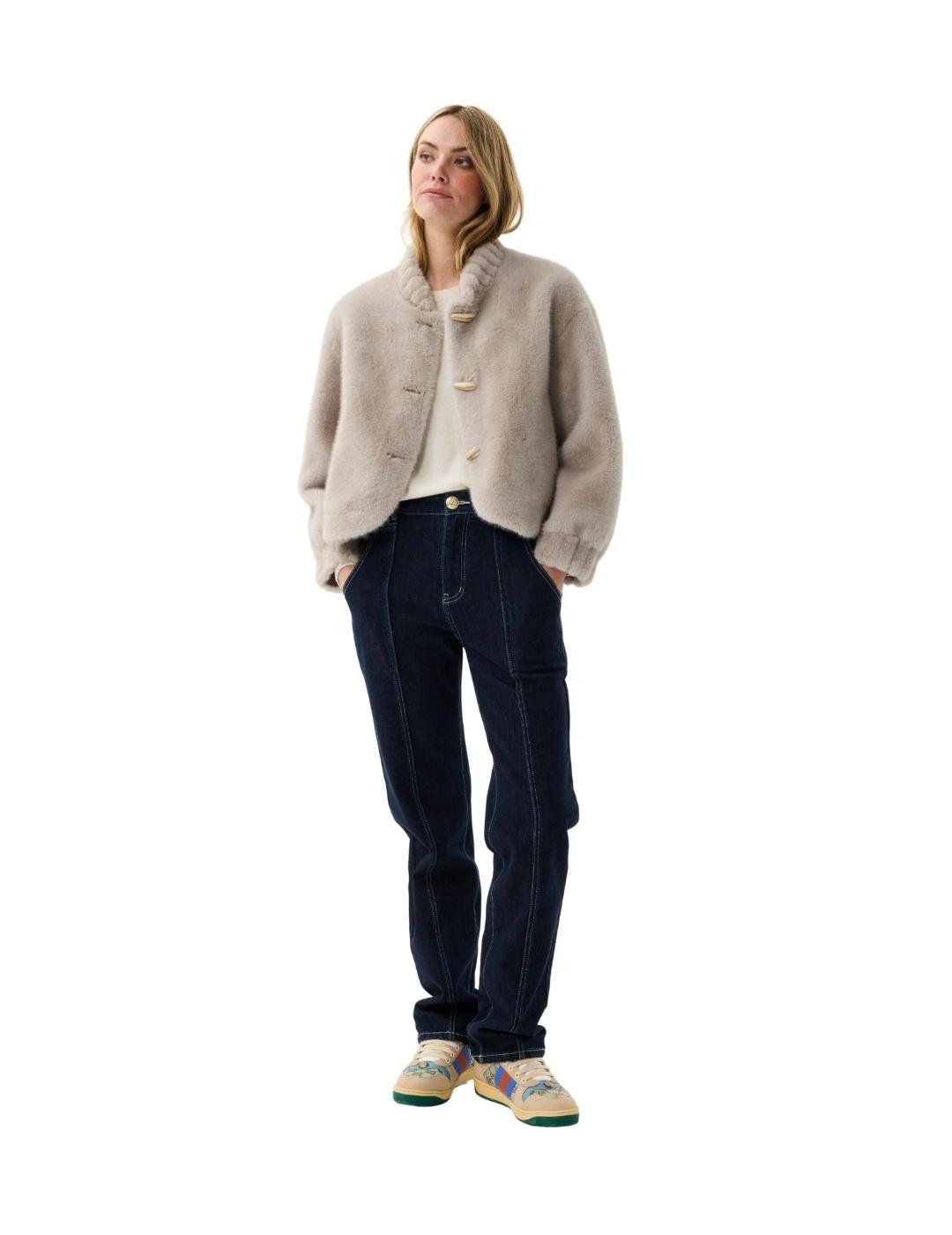 Leo & Ugo Chaqueta de pelo gris