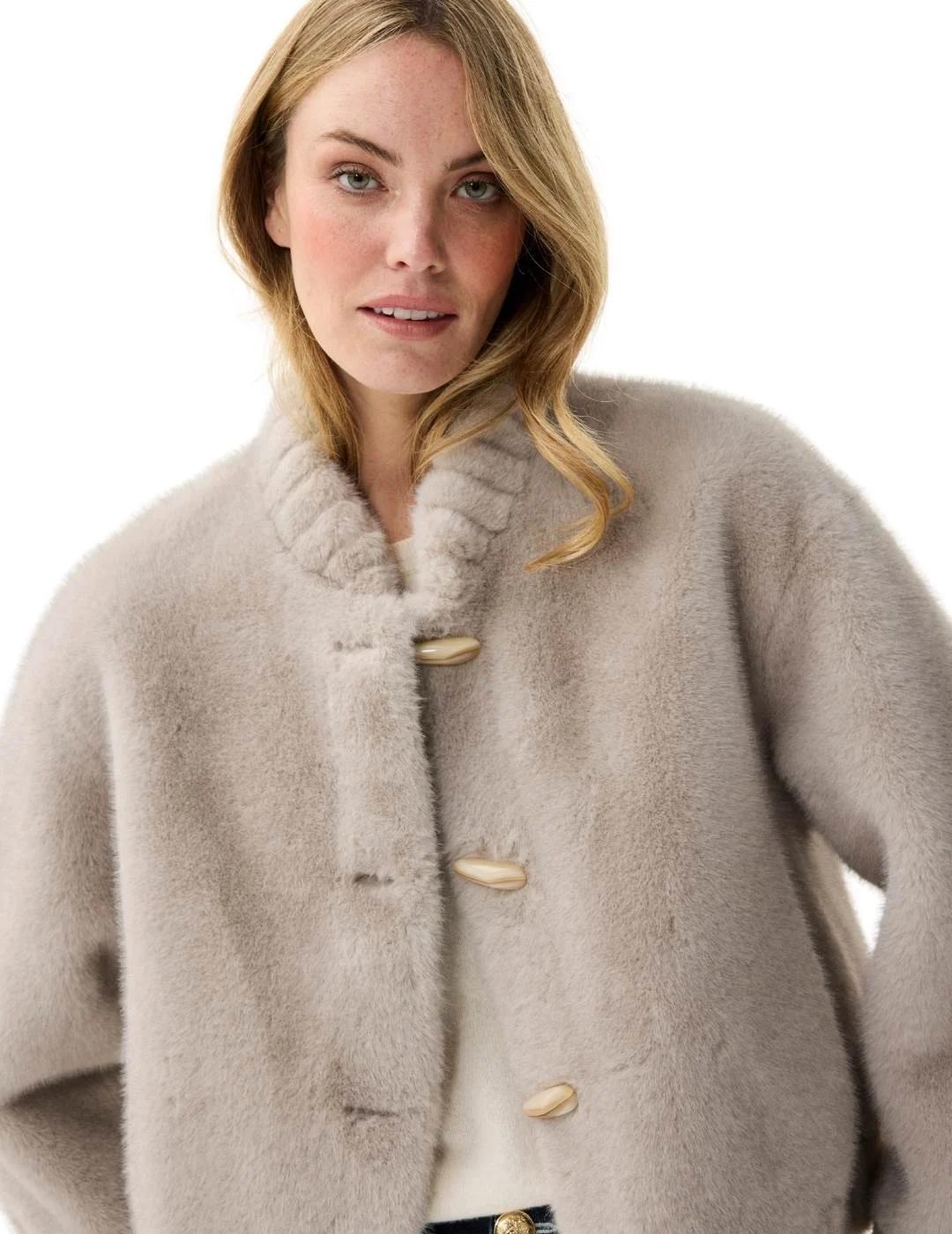 Leo & Ugo Chaqueta de pelo gris