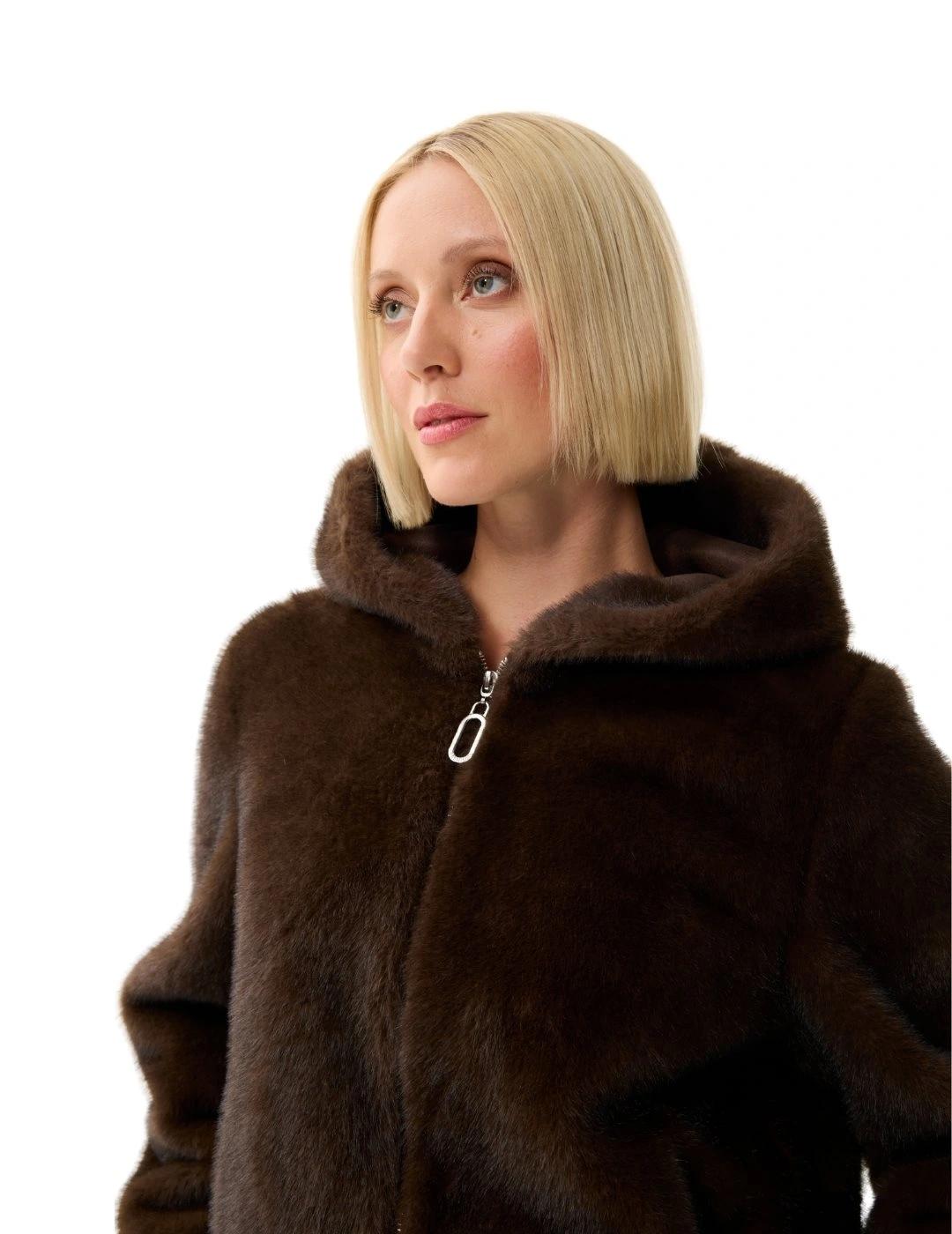 Leo & Ugo Chaqueta de pelo marrón