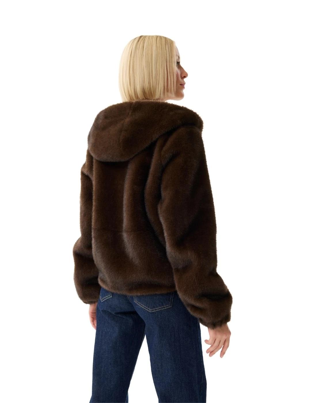 Leo & Ugo Chaqueta de pelo marrón