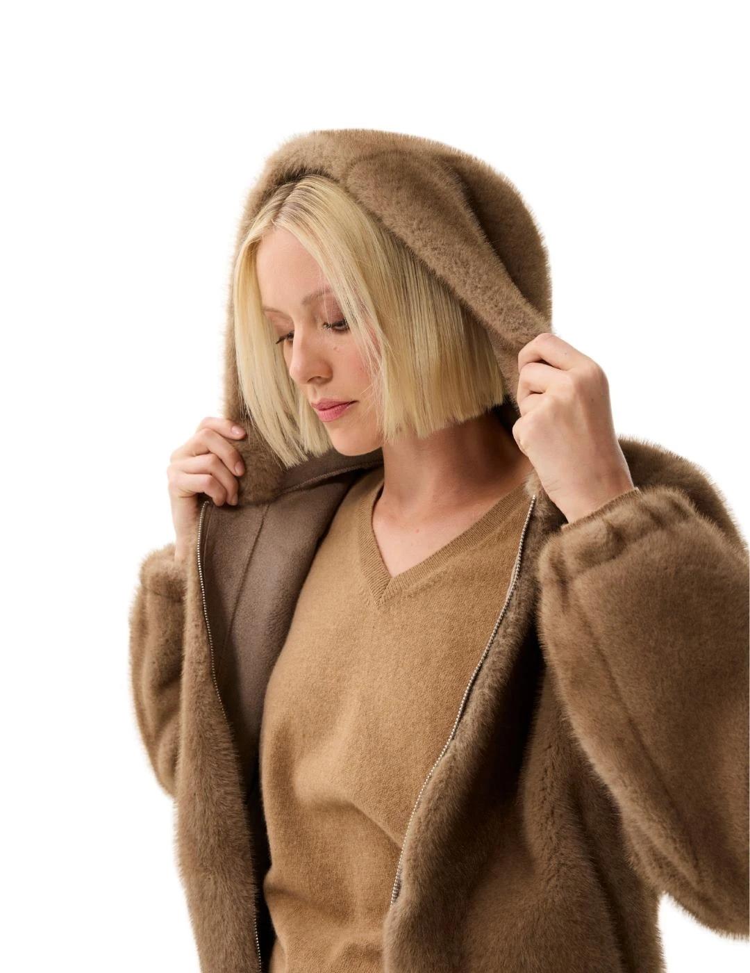 Leo & Ugo Chaqueta de pelo camel