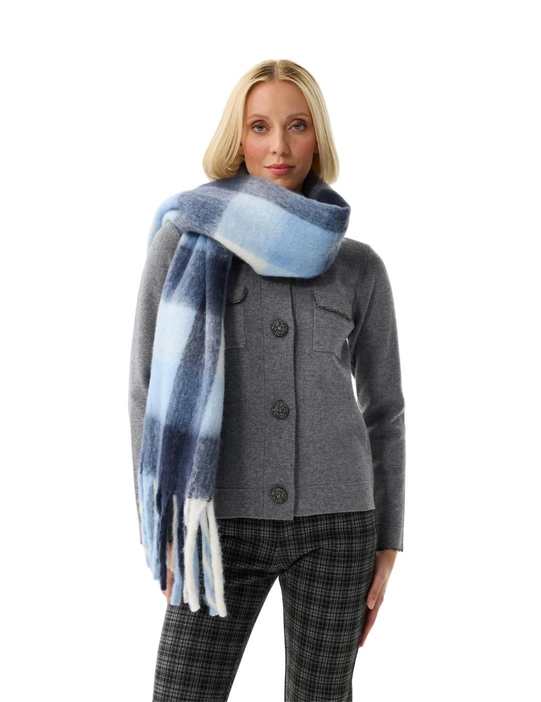 Leo & Ugo Bufanda azul de cuadros