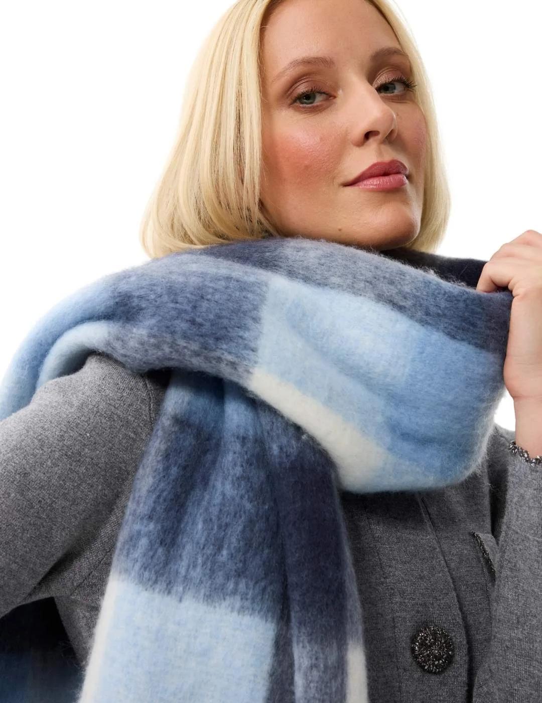 Leo & Ugo Bufanda azul de cuadros