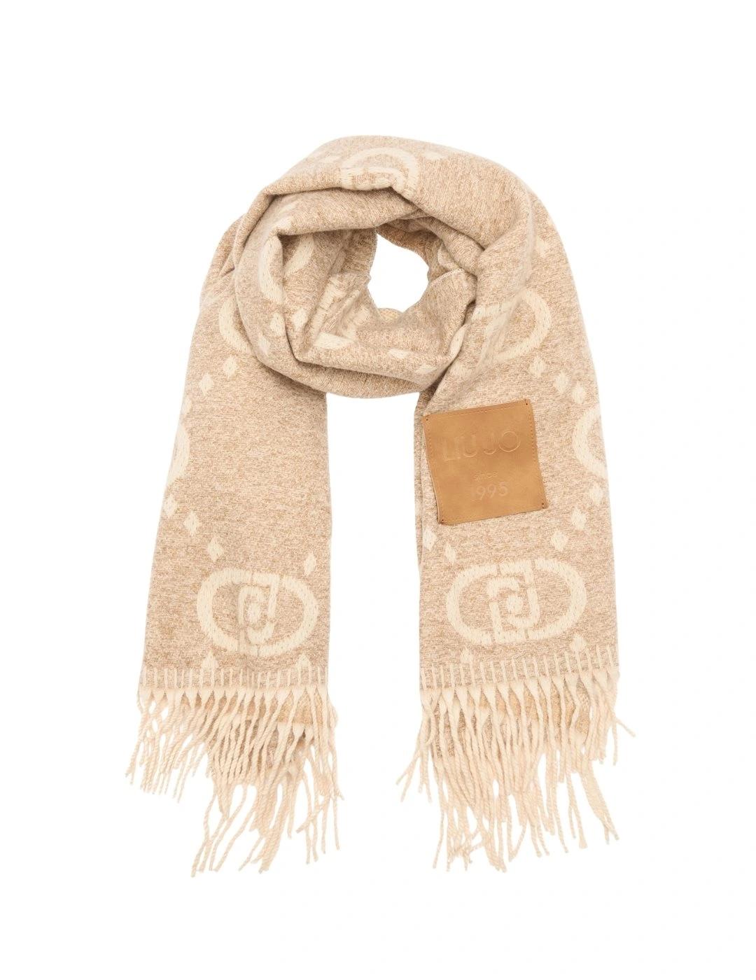 Liujo Estola con logotipo jacquard Beige