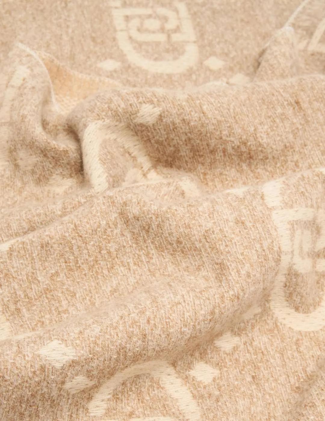 Liujo Estola con logotipo jacquard Beige