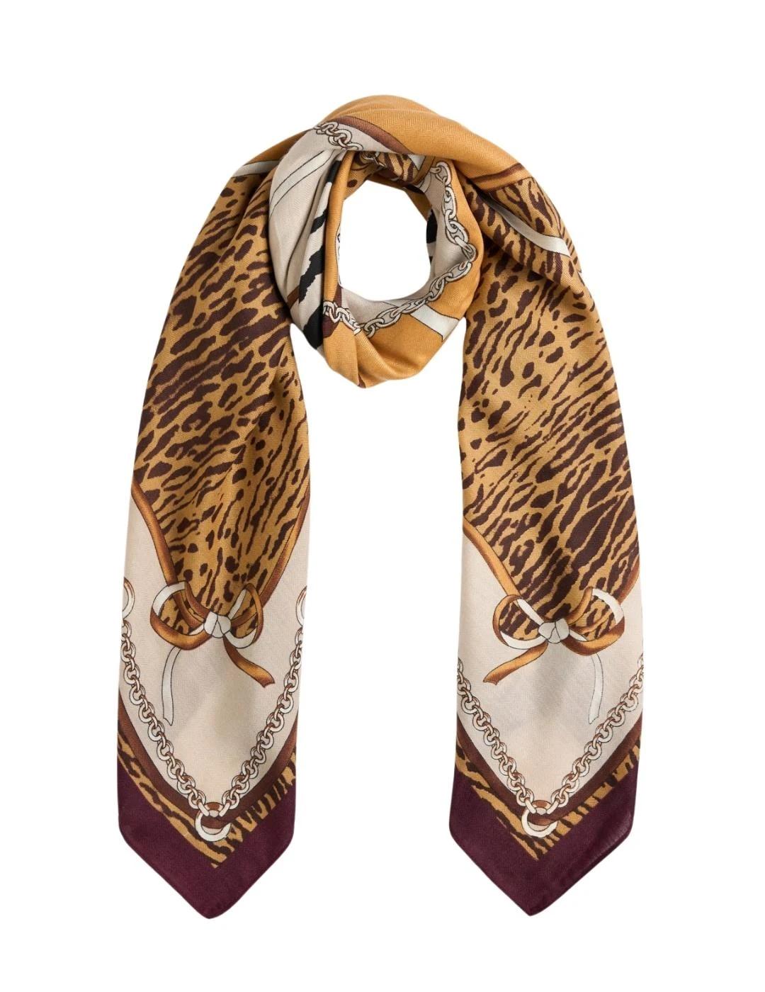 Liujo Pañuelo estampado Beige y multicolor