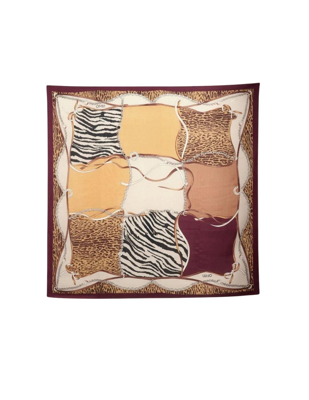 Liujo Pañuelo estampado Beige y multicolor