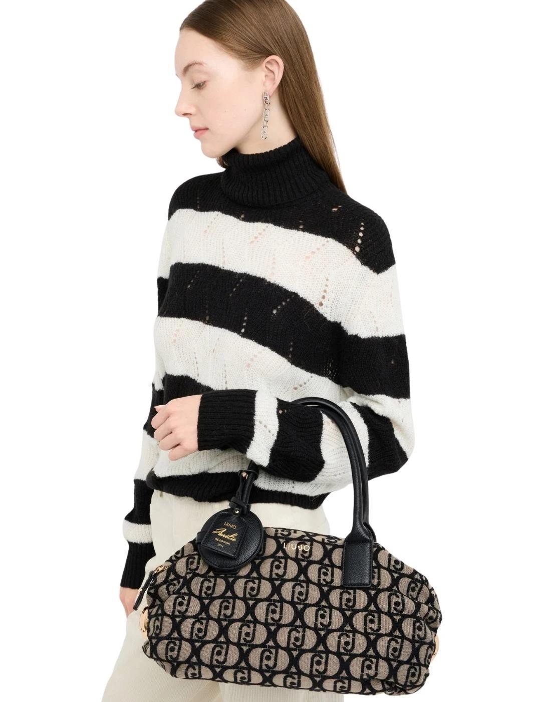 Liujo Bolso grande de jacquard color tabaco