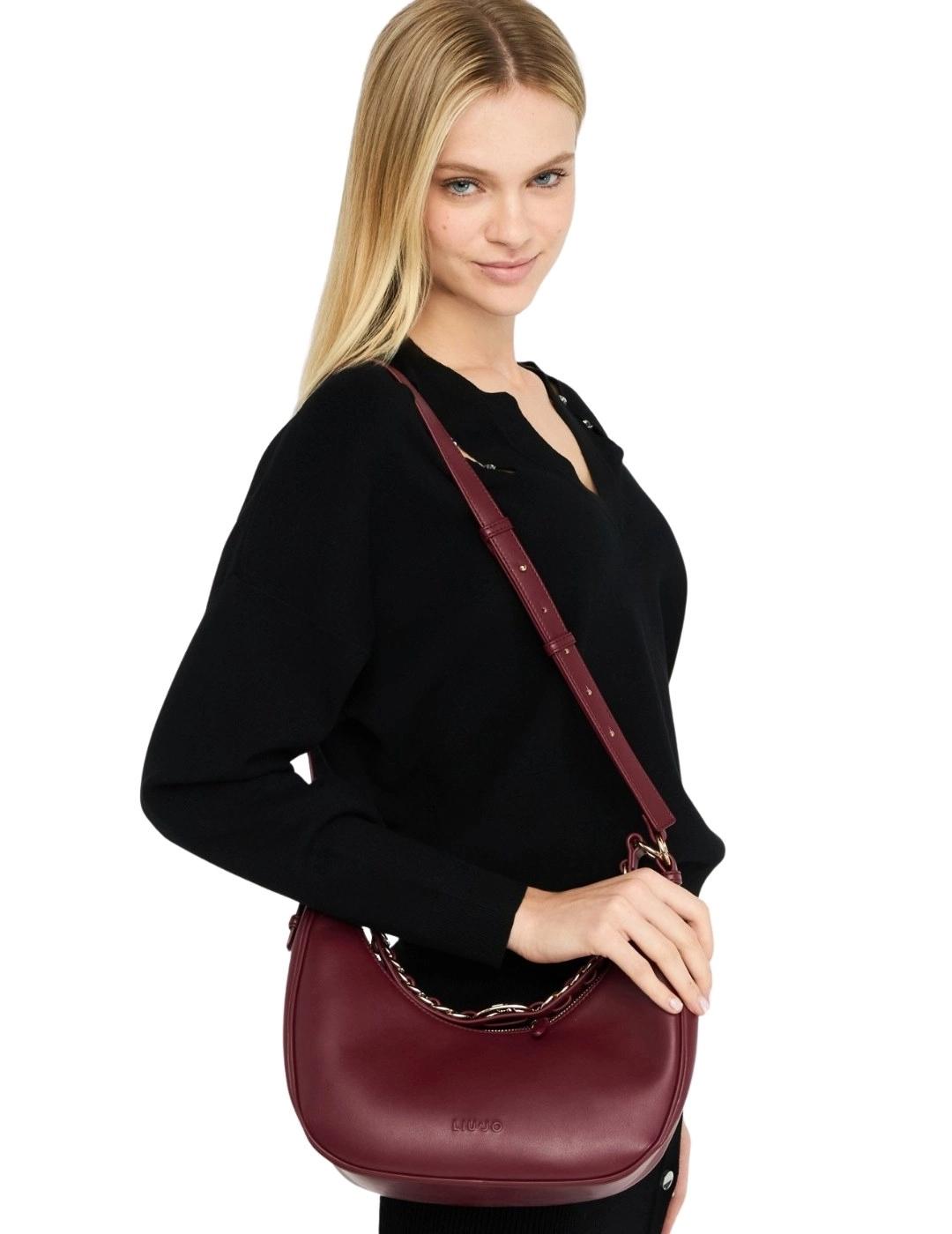 Liujo Bolso de hombro pequeño Granate