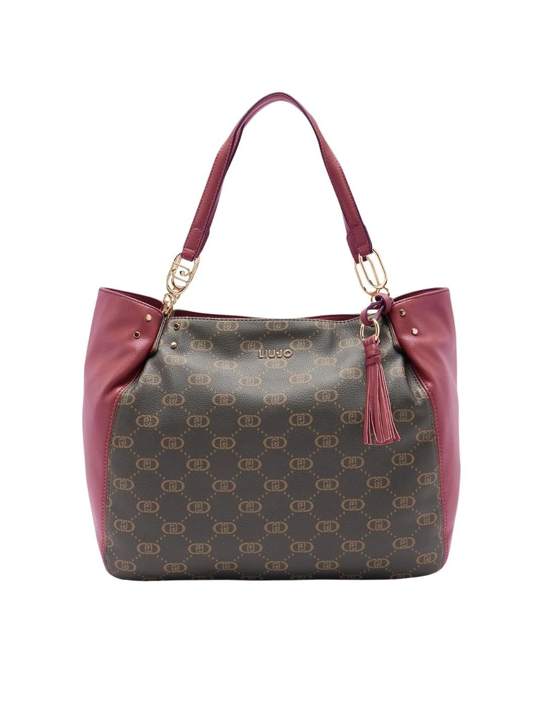 Liujo Bolso tote mediano con logo Granate