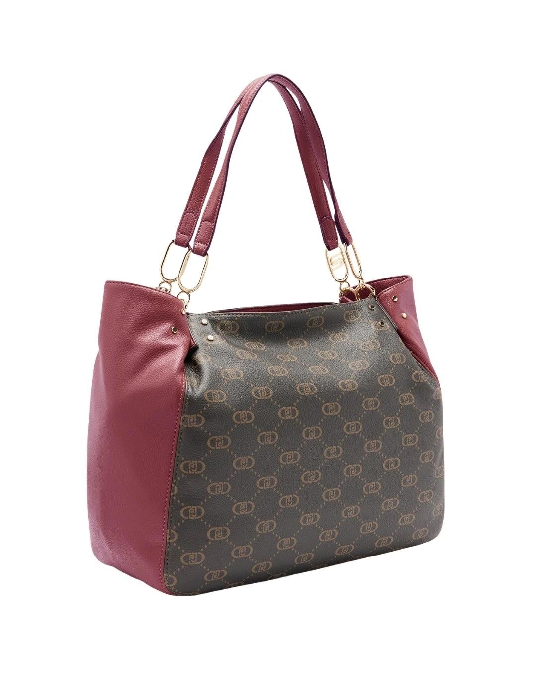 Liujo Bolso tote mediano con logo Granate