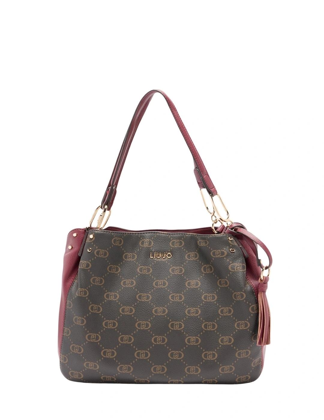 Liujo Bolso tote mediano con logo Granate