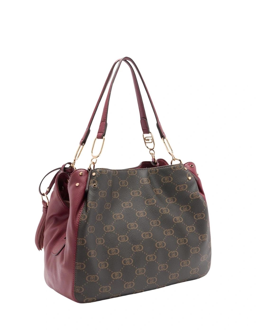 Liujo Bolso tote mediano con logo Granate