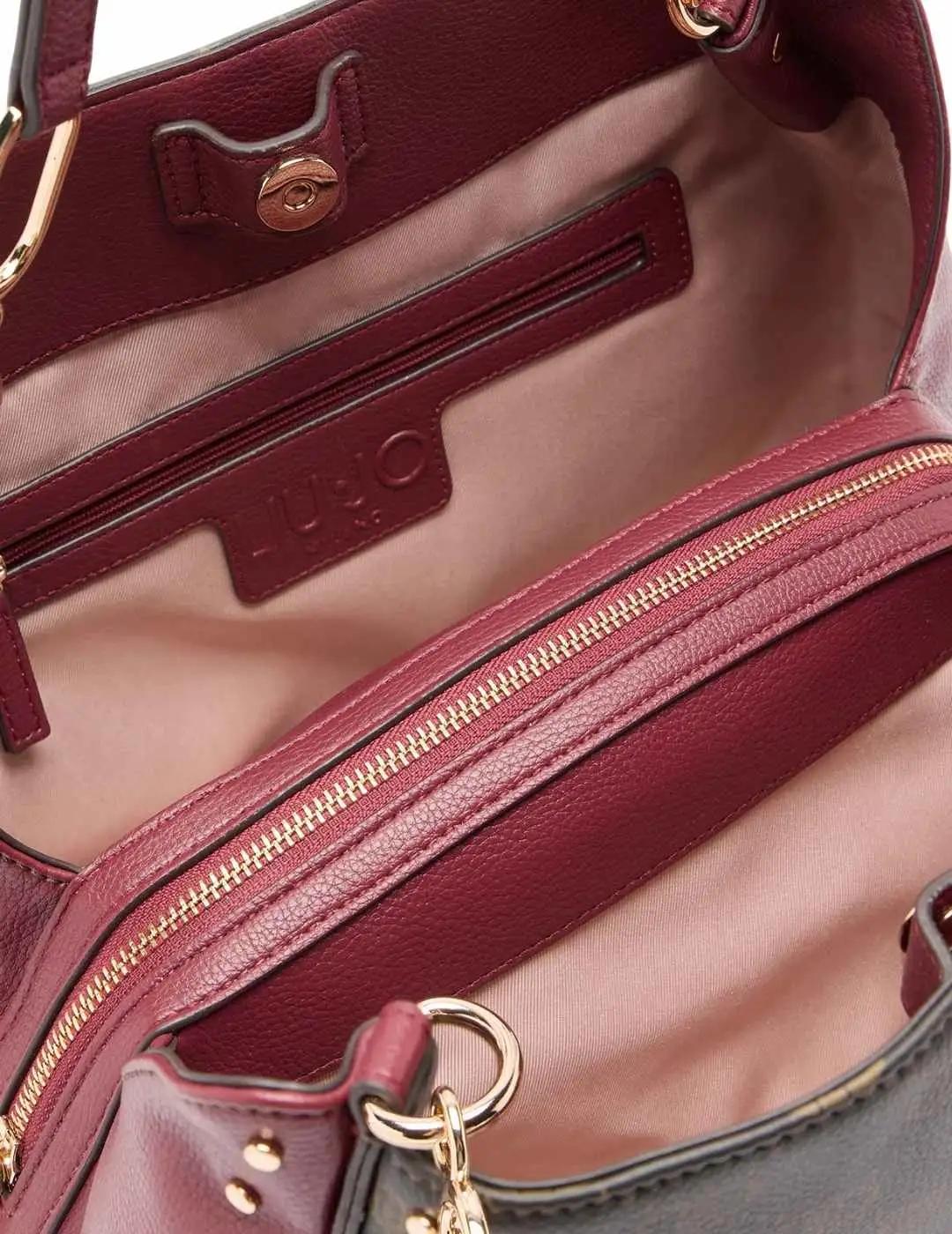 Liujo Bolso tote mediano con logo Granate