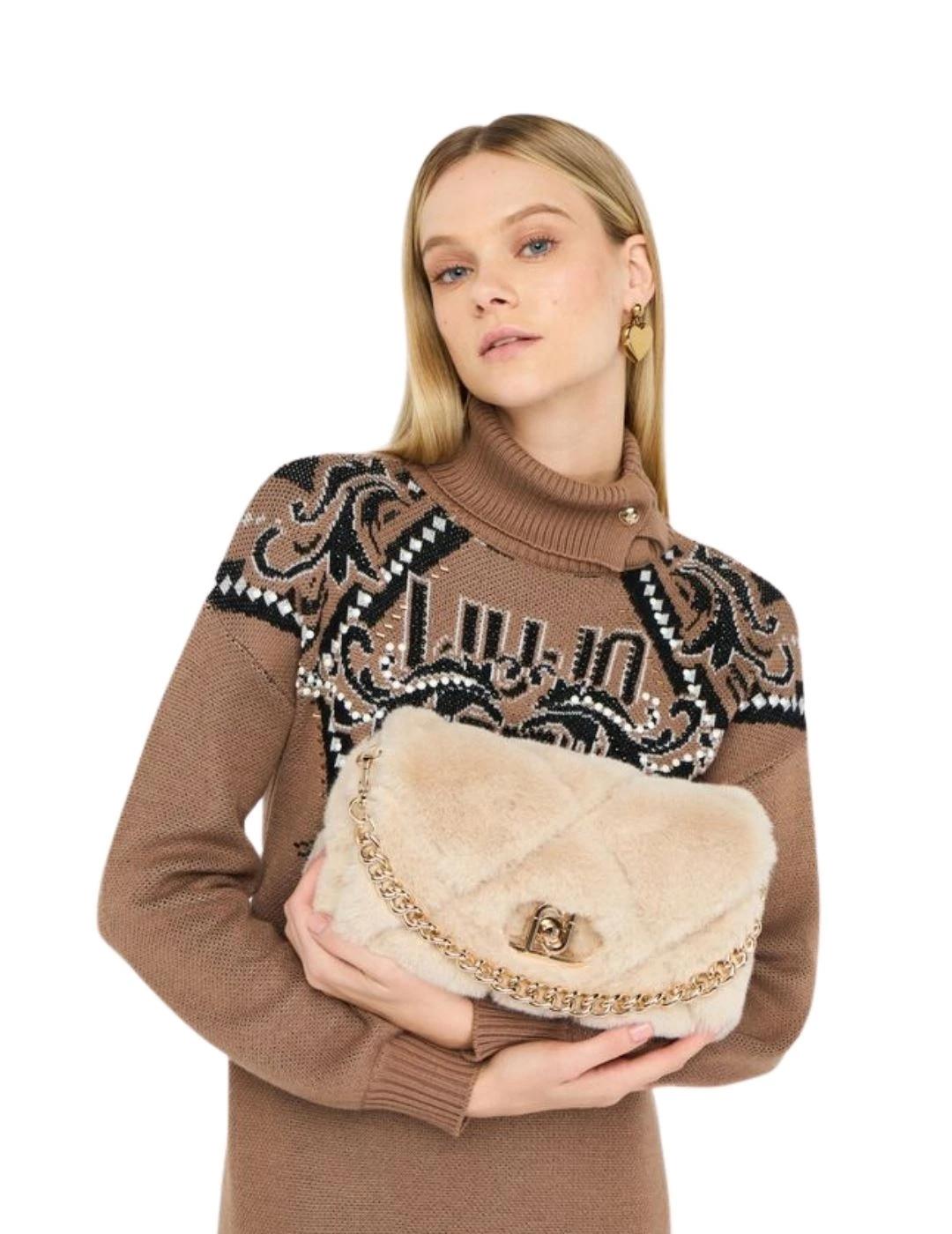 Liujo Bolso Mediano LaPuffy de pelo