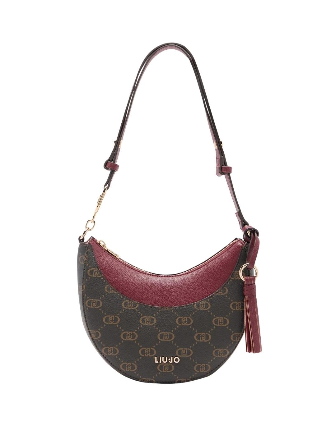 Liujo Bolso de hombro con logo Granate