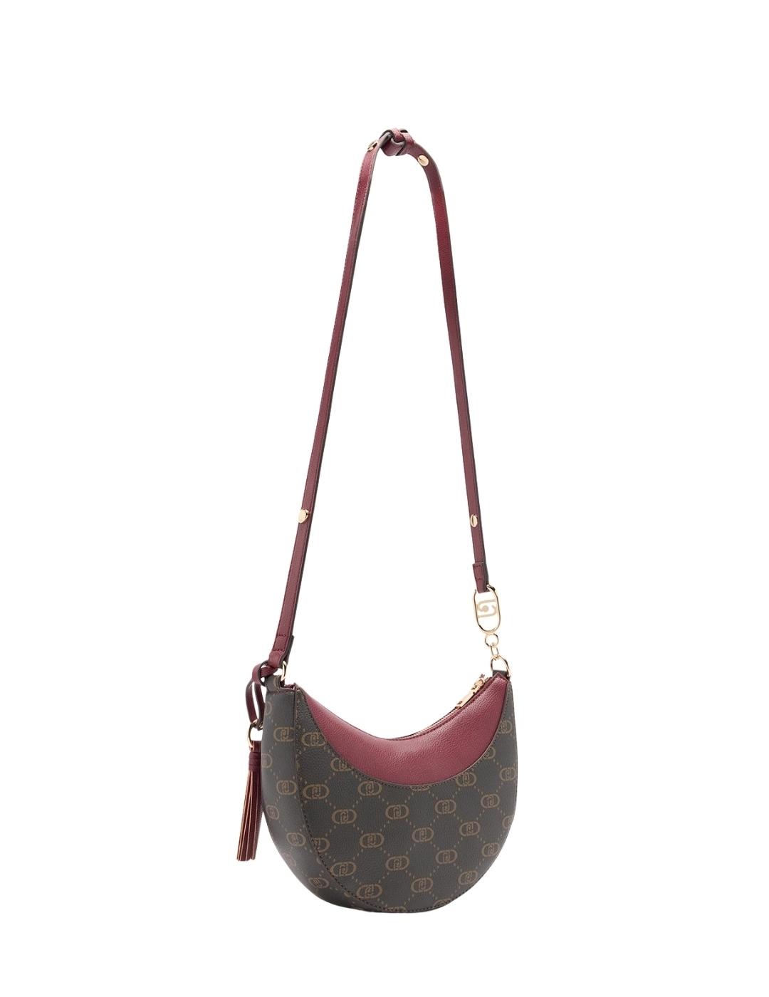 Liujo Bolso de hombro con logo Granate