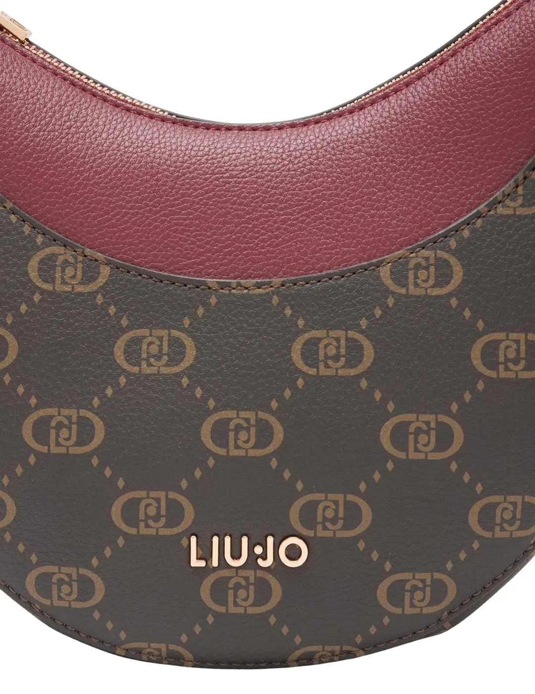 Liujo Bolso de hombro con logo Granate