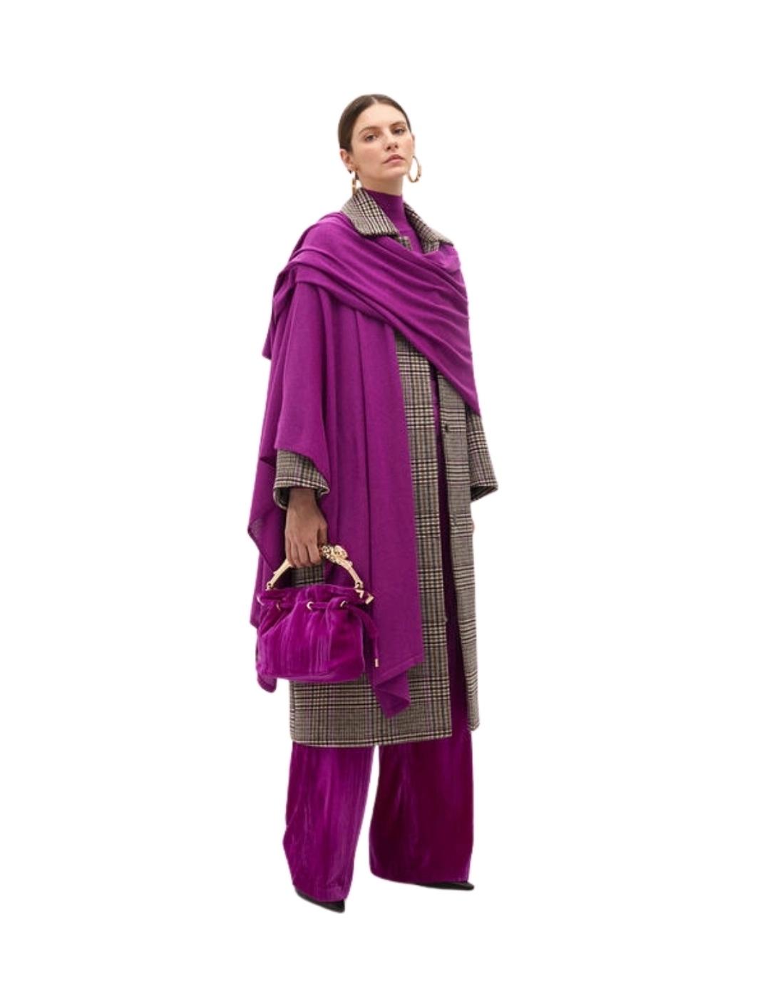 Lola Casademunt Abrigo De Paño cuadros Marrón Negr