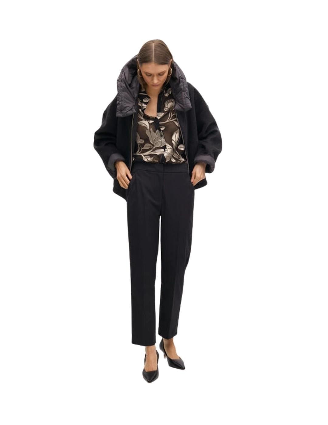 Lola Casademunt Abrigo Corto Bimateria Gris